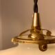Pair of serrated opaline bistro pendant lamps