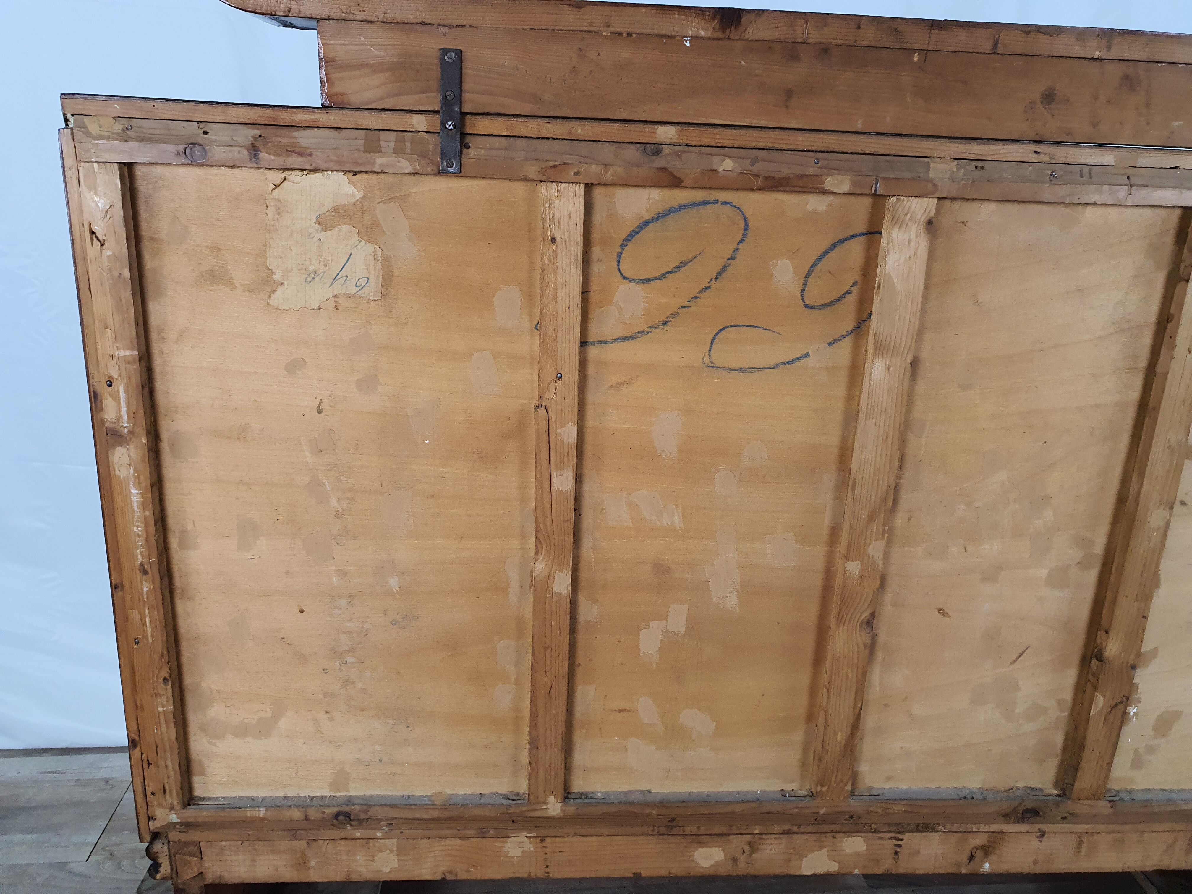 Art deco dining room sideboard in briar with upstand, 1940s