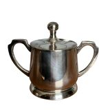 Deux petits pots service à thé métal argenté EPNS XXème