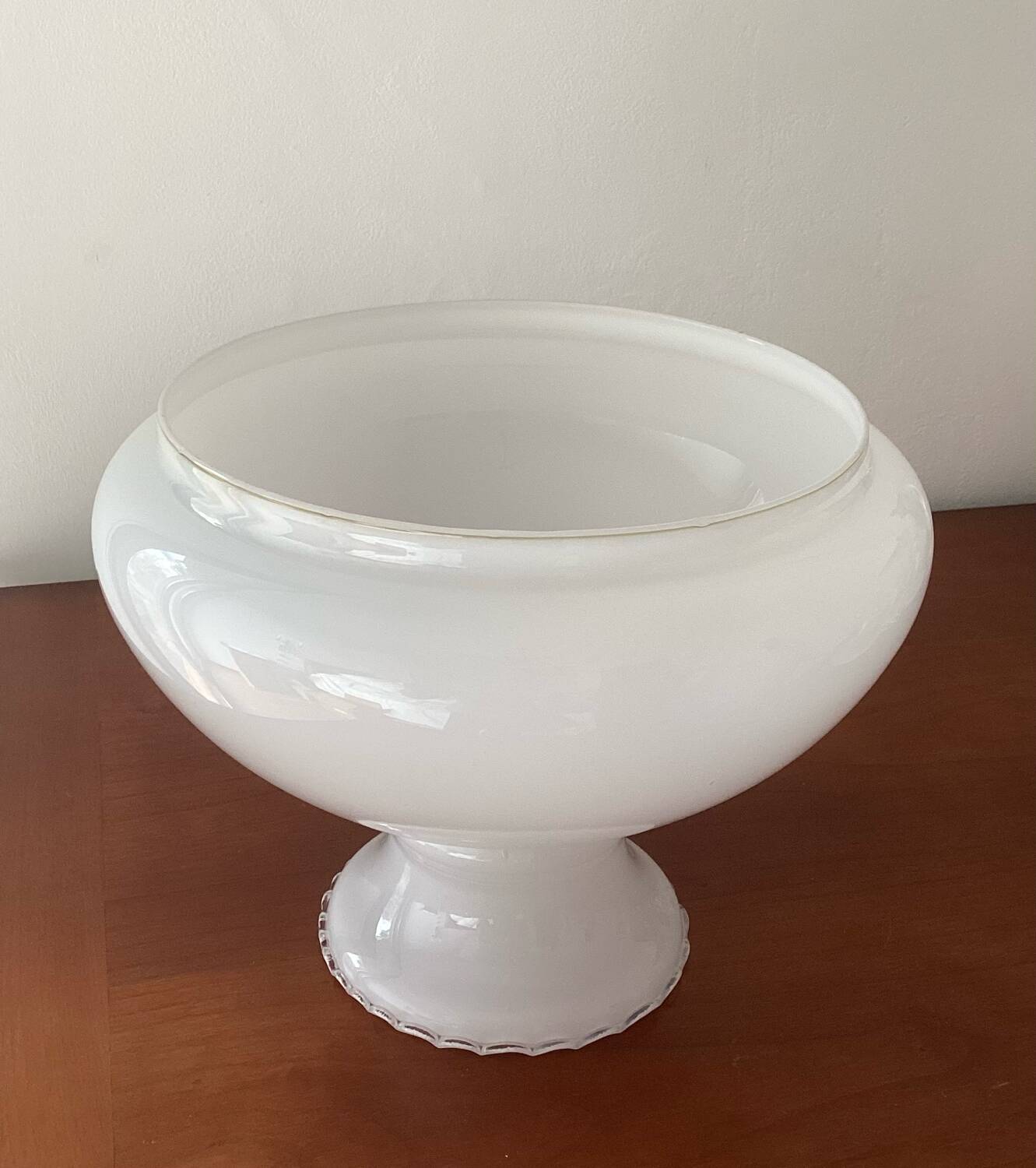 Abat jour verre opale  - vintage