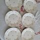 6 flat plates from Digoin Sarreguemines with floral decoration.
