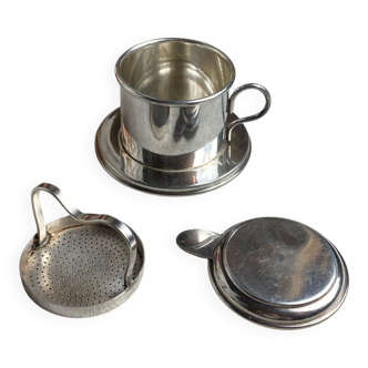 Tisanière, en metal argenté