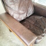 Leather armchair design 1980