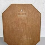 Octagonal mirror in Venetian style with gold-rimmed parecloses