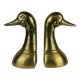 Pair of vintage brass duck bookends