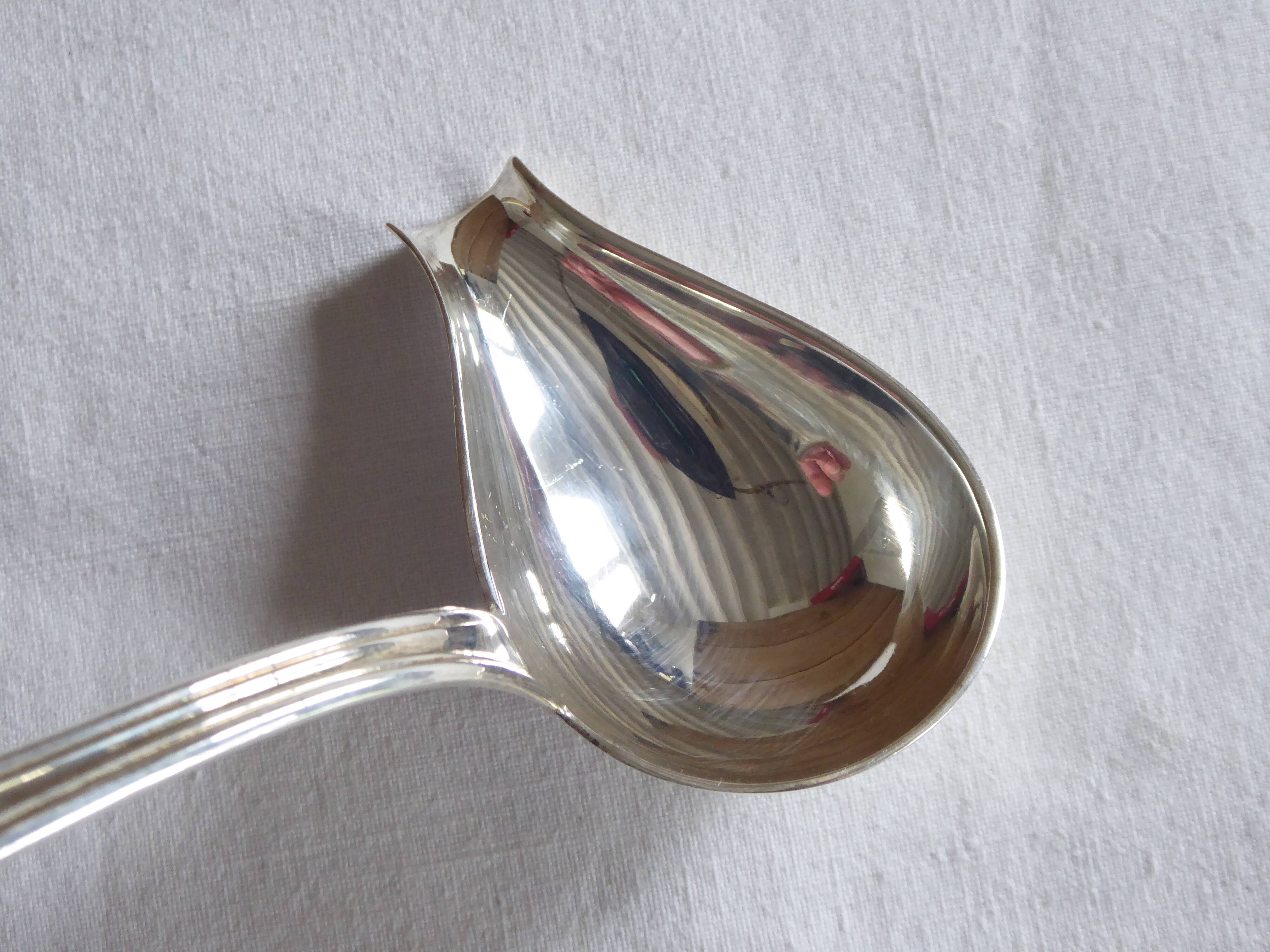 Sauce spoon, olri, silver metal, 15 cm