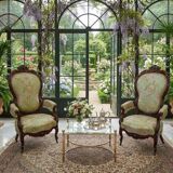 Coppia di Poltrone d'Epoca "Balloon Back" – Stile Rococò Revival (XIX Sec.)