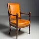 French armchair 19th century leather