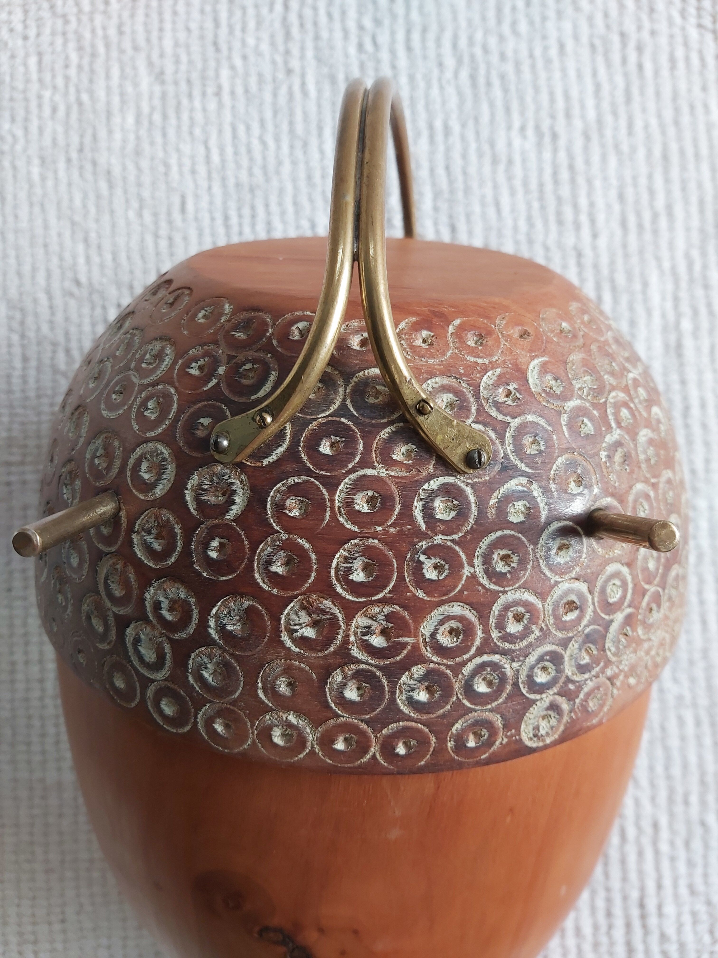 Aldo Tura 50's wooden hollow cut