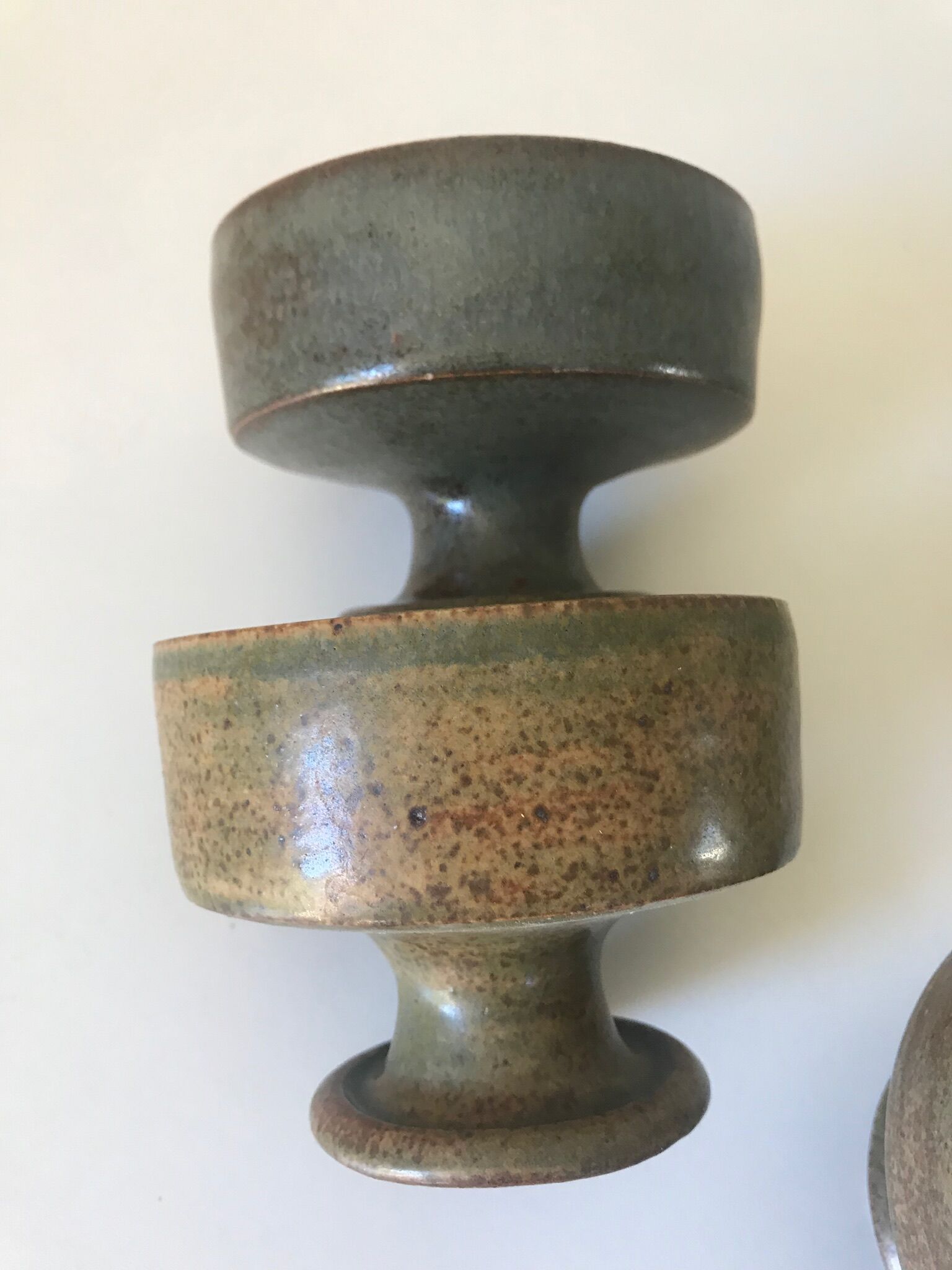 Lot cups or bowls by Jacques Lacheny vintage sandstone