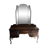 Coiffeuse avec miroir triptyque