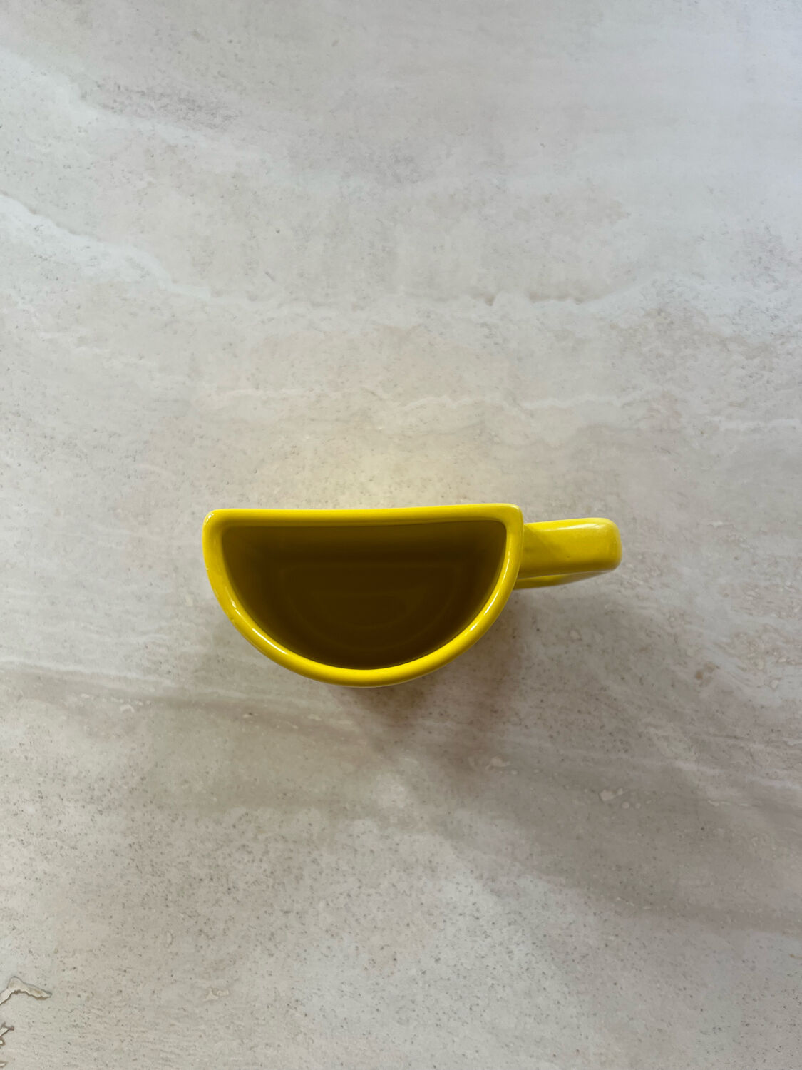 Cup half a cup danish ceramic yellow