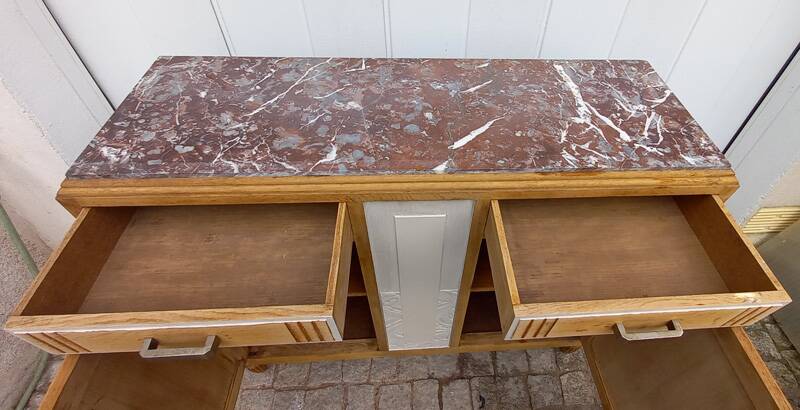 Vintage art deco marble sideboard.