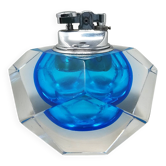 1960s Stunning Table Blue Lighter in Murano Sommerso Glass By Flavio Poli f