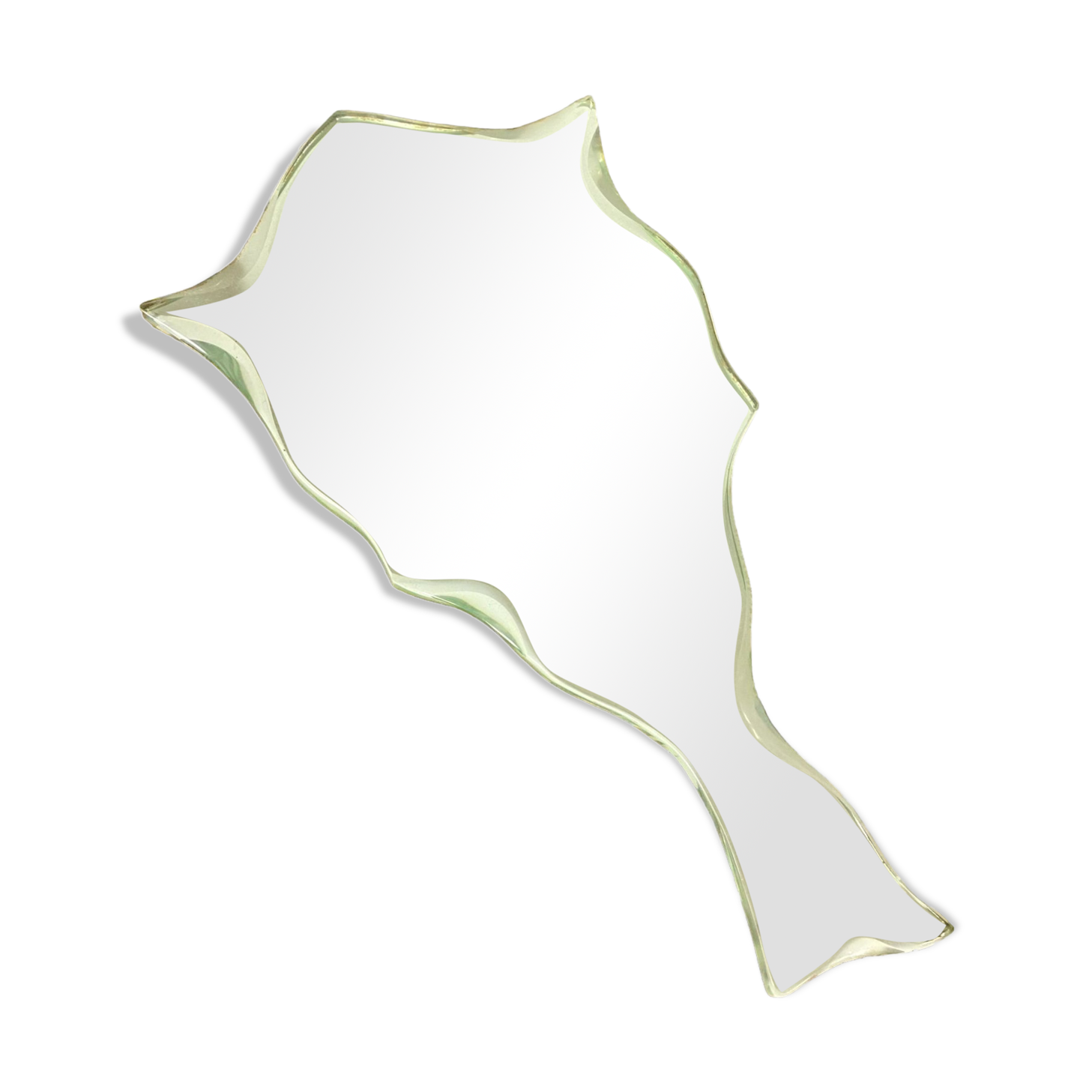 Beveled hand mirror