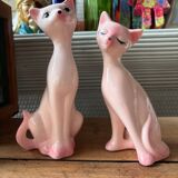 Ceramic cat duo