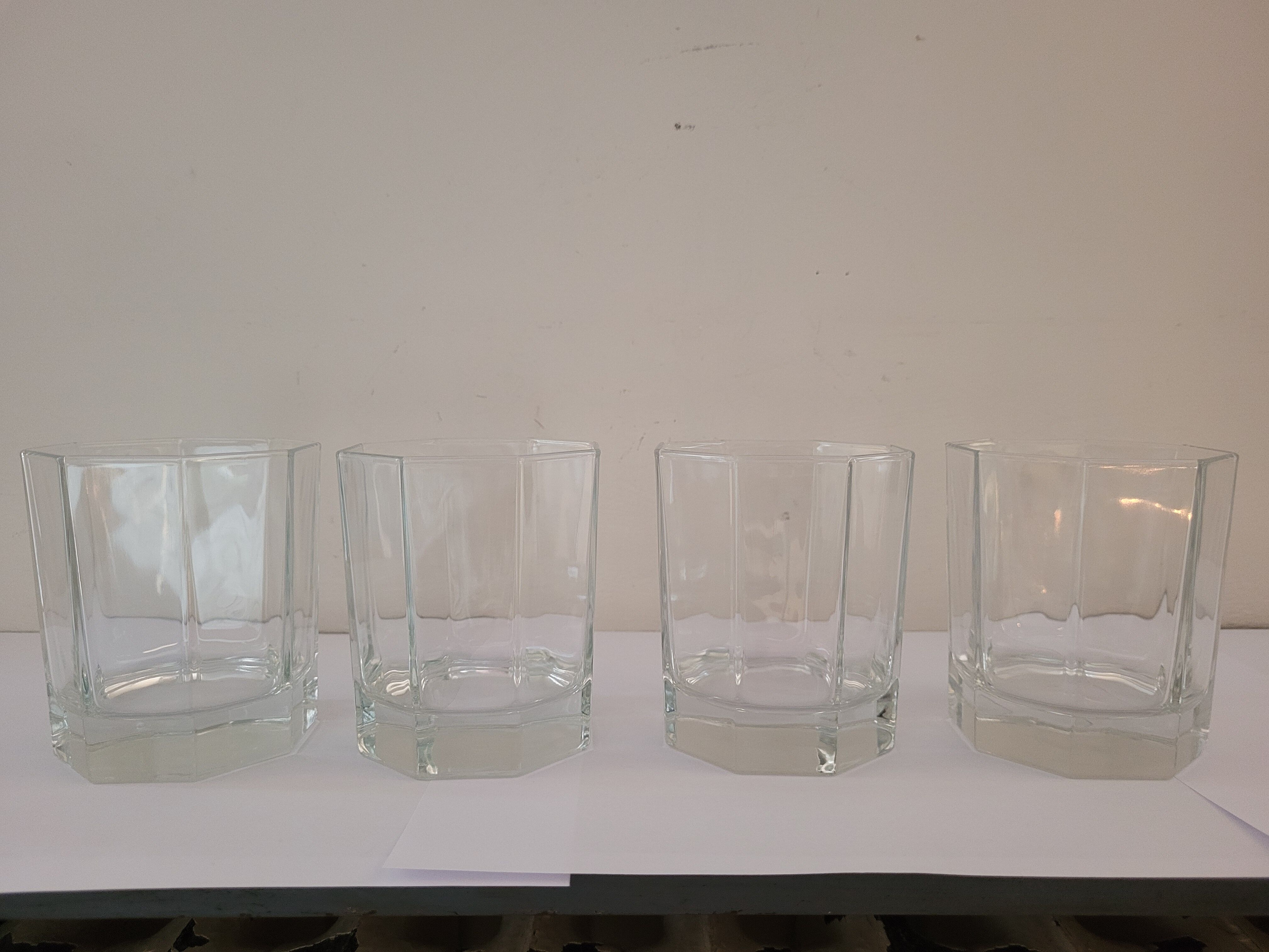 4 octime whiskey glasses