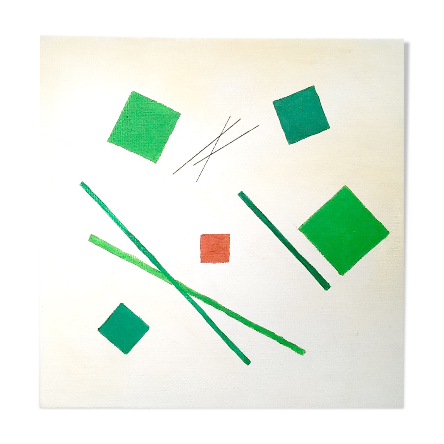 Peinture géométrique abstraite à acrylique