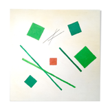 Abstract geometric acrylic painting