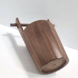 Postmodern Ebonized Beech Ice Bucket by Anri Form, Italy