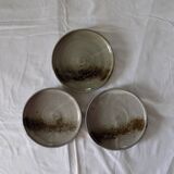 3 assiettes à dessert - atelier Chantal et Thierry Robert