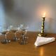 4 wine glasses balloon blown glass