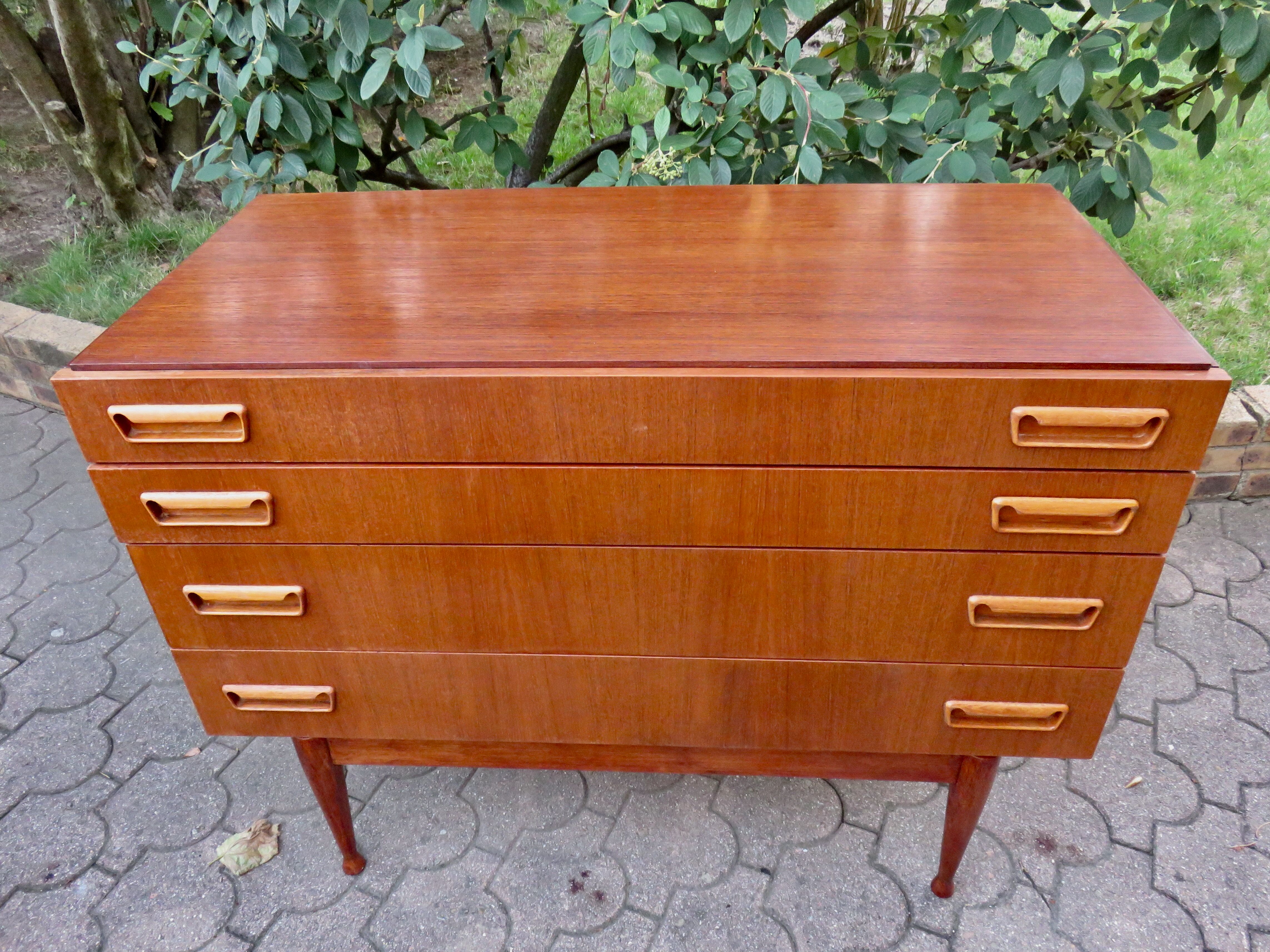 Teak chest of drawers by Peter Moos Denmark 1955