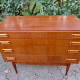 Commode en teck de Peter Moos Danemark 1955
