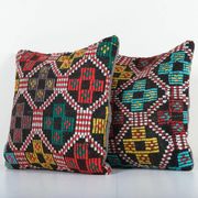 Lot de 2 housses de coussin turque vintage 41x41 cm