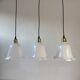 Lot 3 anciennes suspensions en opaline vintage