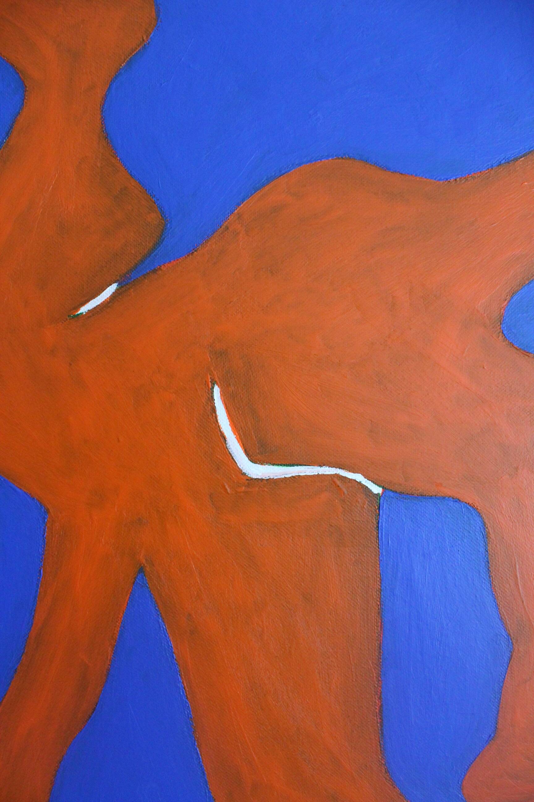 The Orange Man 55x45cm painting on stretched canvas by Bodasca