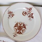 4 flat plates from Sarreguemines, Danish model