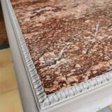 Restored old side table with marble