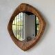 Woven wicker mirror French Riviera 1960