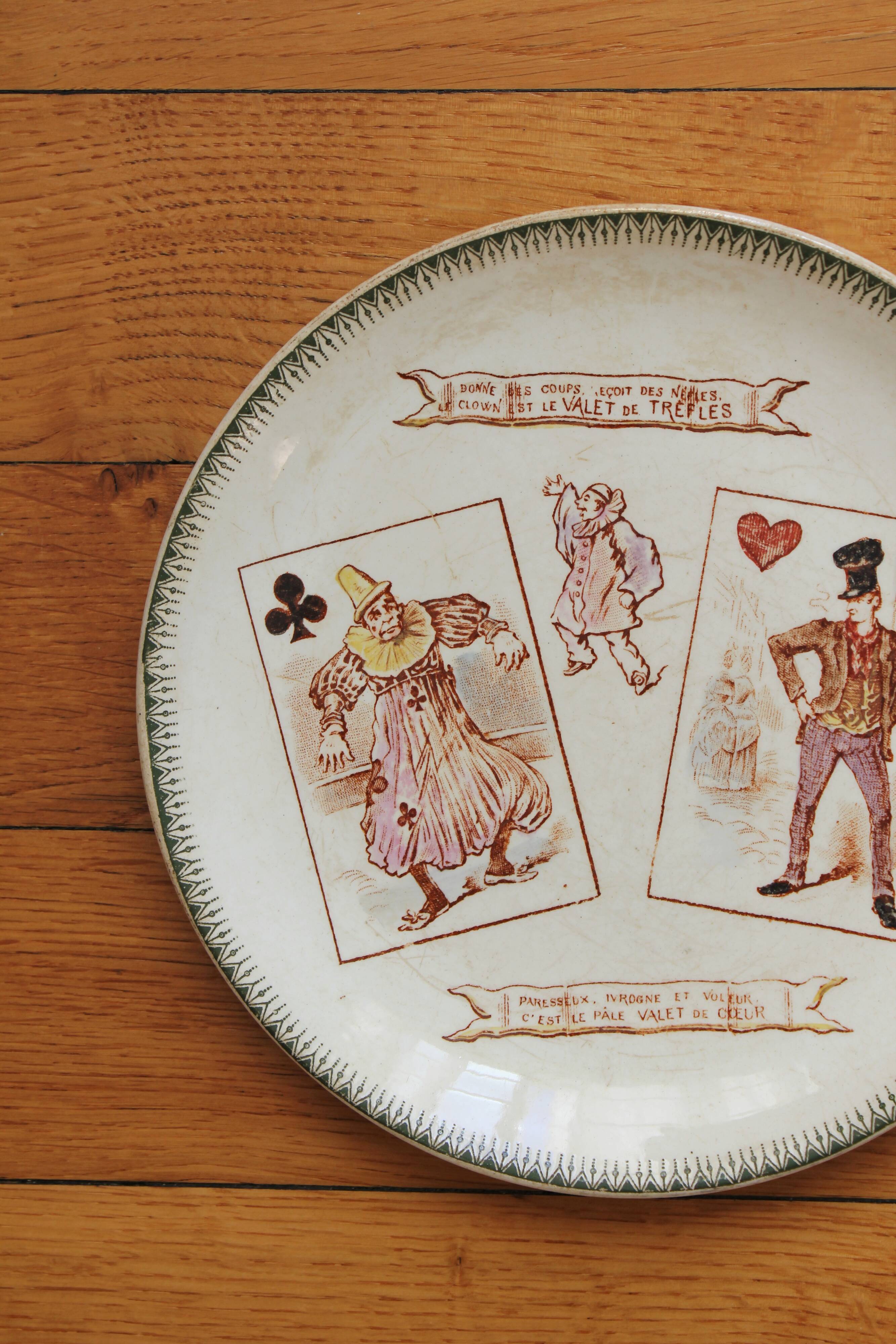 Iron earth dessert plate card game HB Choisy le Roi
