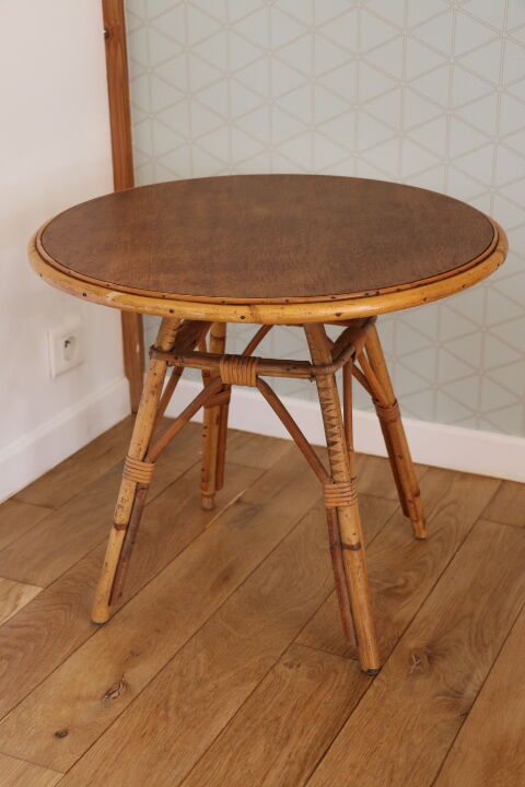 Round rattan coffee table tripod 535mm