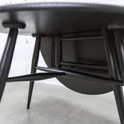 Table basse Ercol 1960 modèle 308  coffee table demi lune noir mate