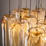 Suspension « Quadrifoglio » en verre de Murano par VeArt, années 1970