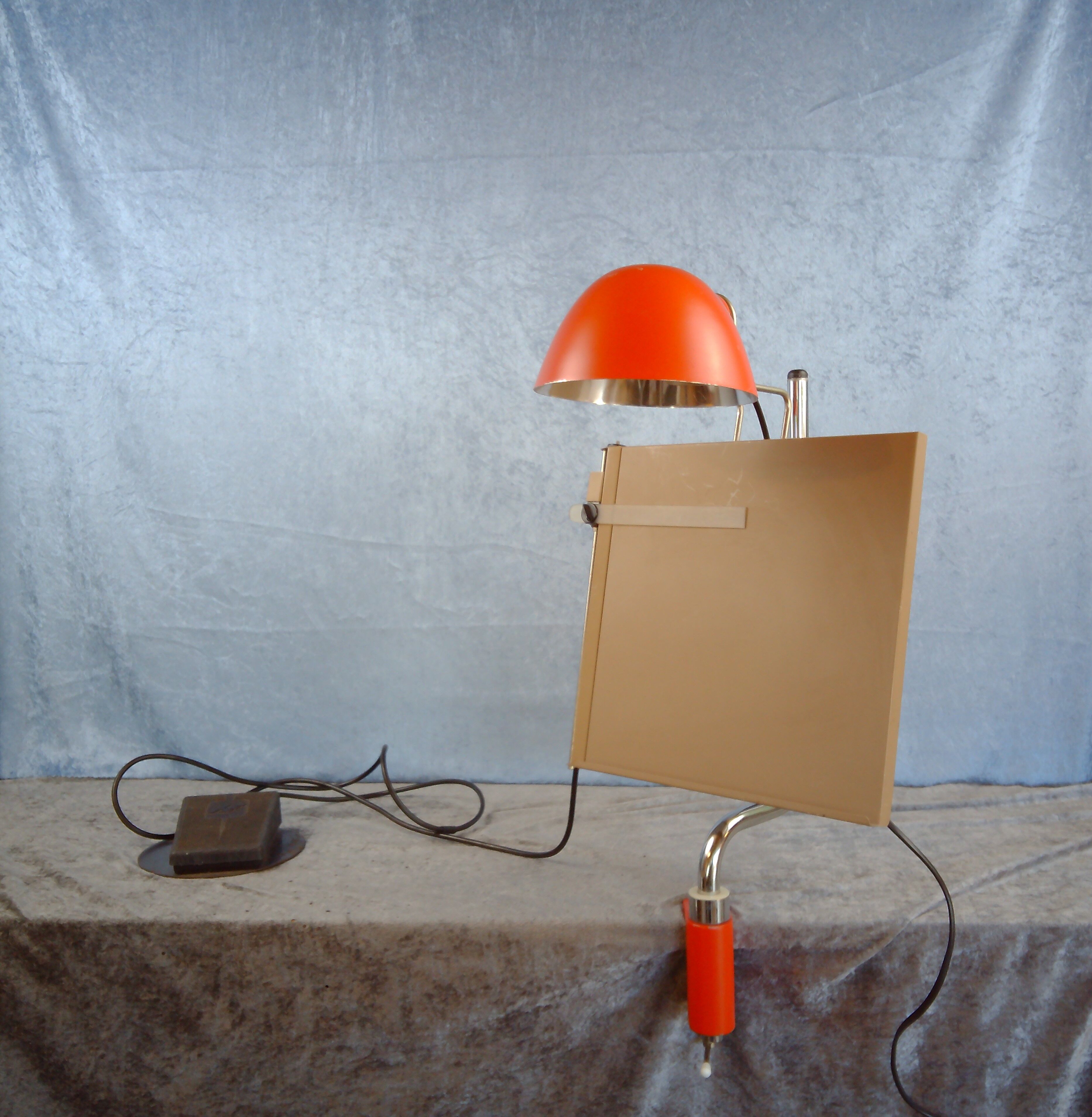 Architect lamp with tablett, Falkenberg Belysning, Sweden. 1960/70's