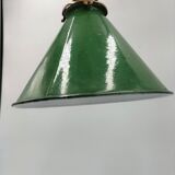 Old enamelled sheet metal lamp