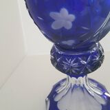 Vase bleu cristallery of lorraine - large model