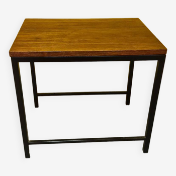 Side table with teak veneered top from the 1960s