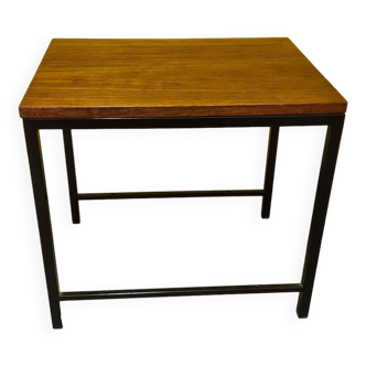 Side table with teak veneered top from the 1960s