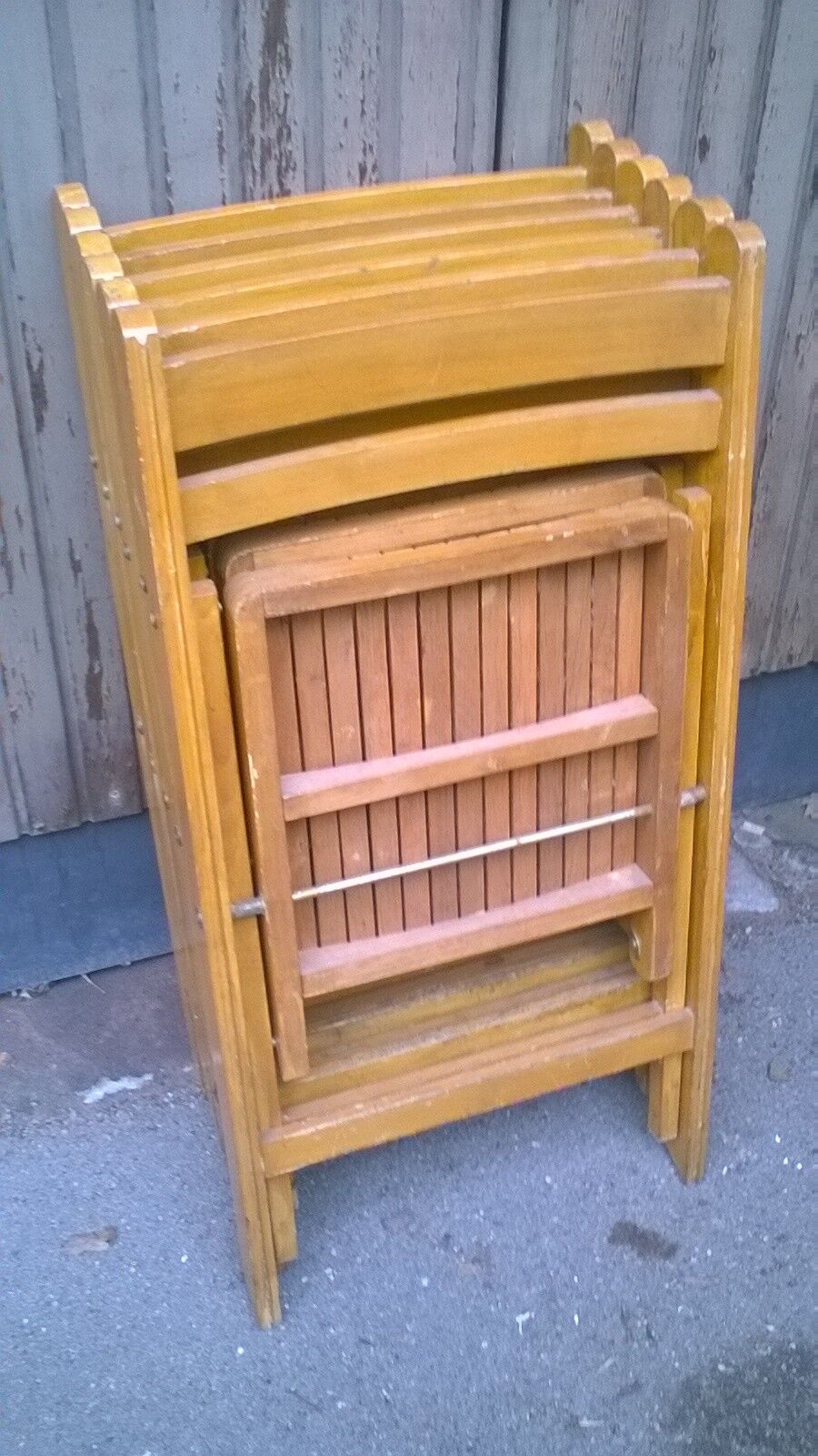 Set of 6 folding chairs 60s