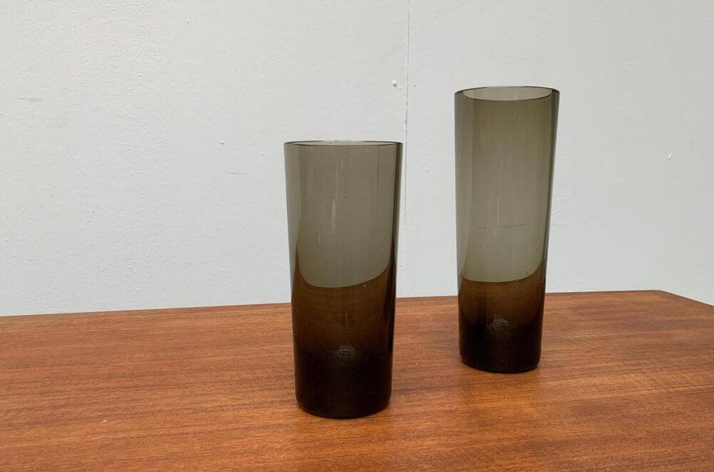Vintage German Glass Vases Fortuna Line by Rosenthal, Set of 2