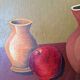 Tableau huile sur toile nature morte contemporaine décoration campagne