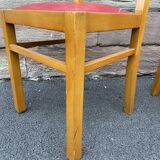 Lot of 4 vintage art deco chairs 1950 mid-century furniture damaged by rené gabriel