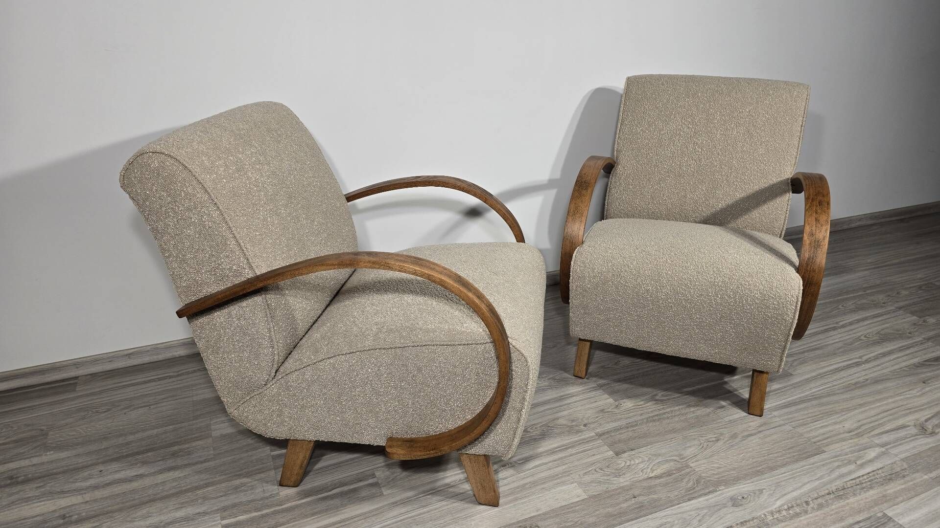 Chaises de salon Art Déco par Jindřich Halabala, années 1950, ensemble de 2
