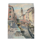 Watercolour of Venice, By Hourregue