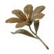 Ancient bronze flower 6 petals in ashtray